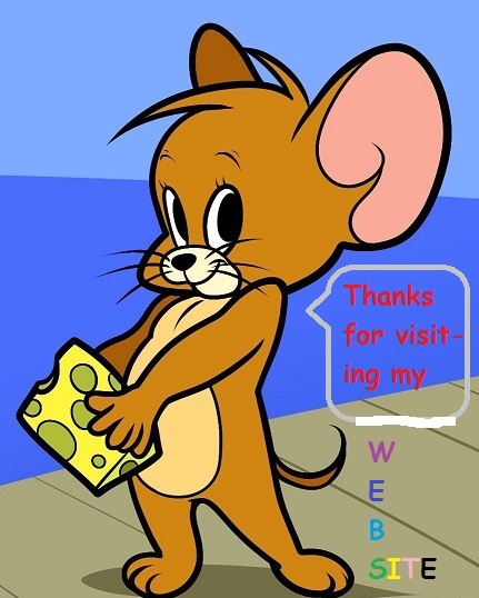 Image of Jerry saying 'Thanks for visiting my website'